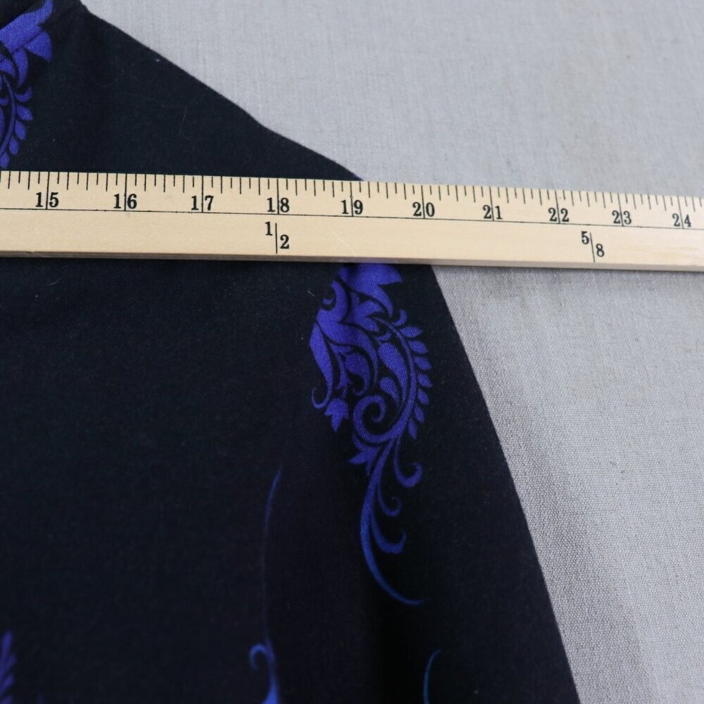 Pashma Arte Hoodie Women’s M Black Blue Cotton Fleece Hand Dyed Print NWT - Picture 12 of 16
